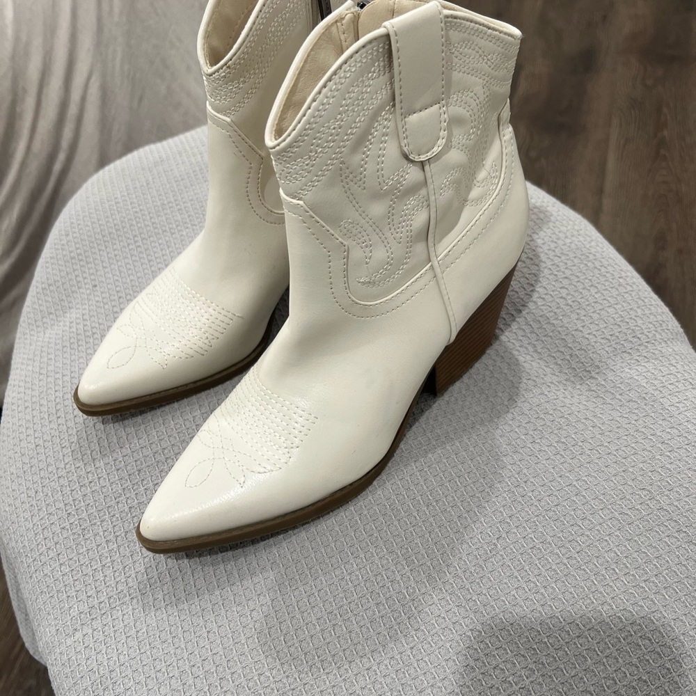 White Western Booties